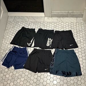 Nike random shorts, GUC, 5 Nike + 1 Adidas, Boys large
